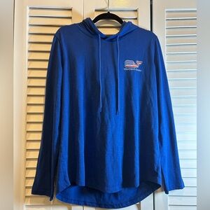 🌊 Vineyard Vines Blue‎ Whale Slub Hoodie - Women’s NWT Size Large